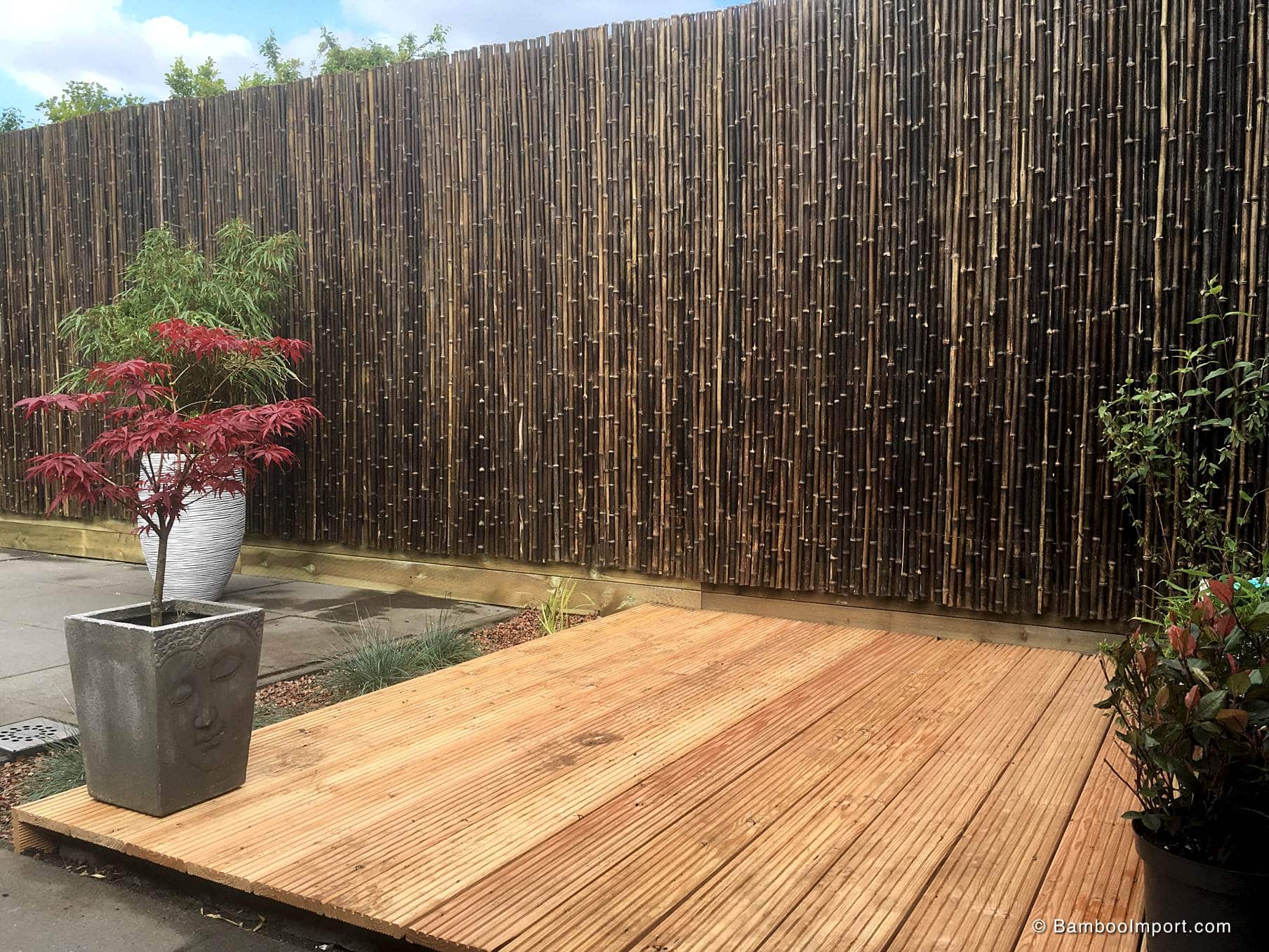 Zwarte bamboe matten