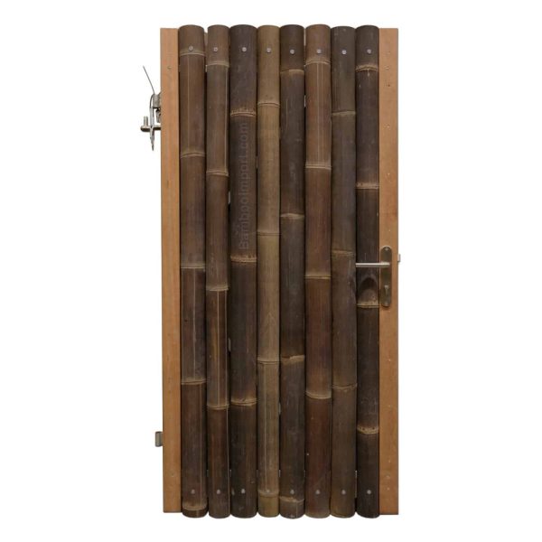 Zwarte bamboe poortdeur giant 100x180 cm